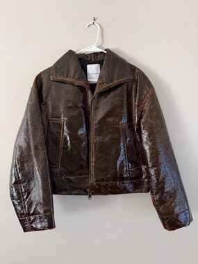 Pomandère Coated Bomber Jacket